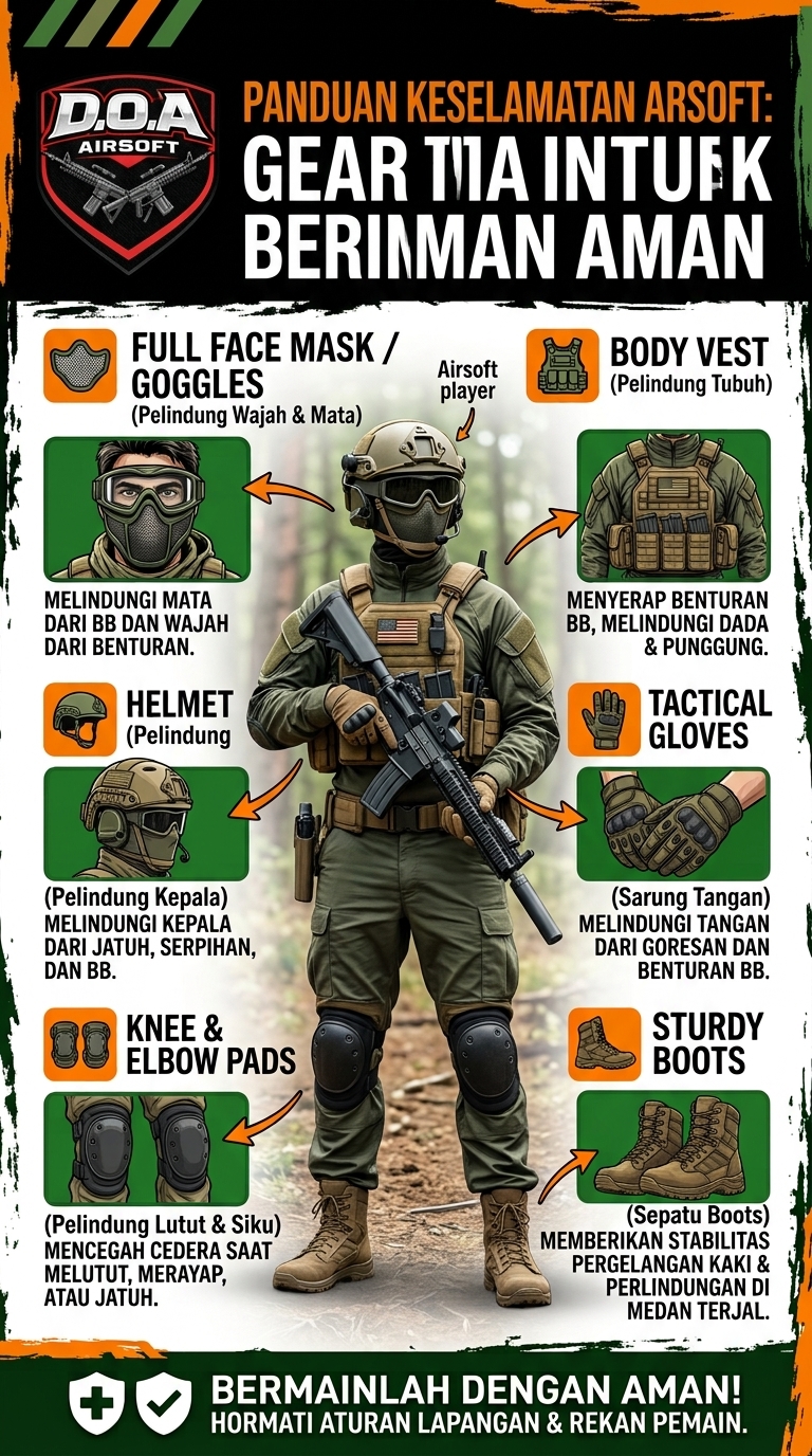 Perlengkapan Dasar Airsoft: Dari Eye Protection Hingga Tactical Vest